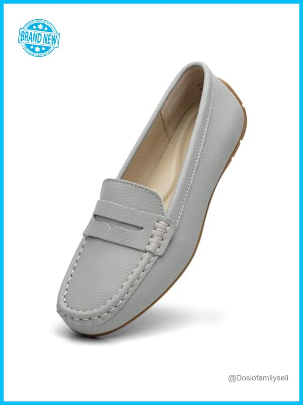 Leather Penny Loafers Slip-On Memory Foam Non-Slip Business Casual Work Office